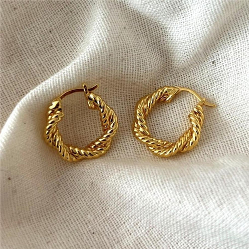IRON QUEEN - Rope Earrings Gold