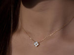 Mini Mother-of-Pearl and Yellow Diamond Necklace