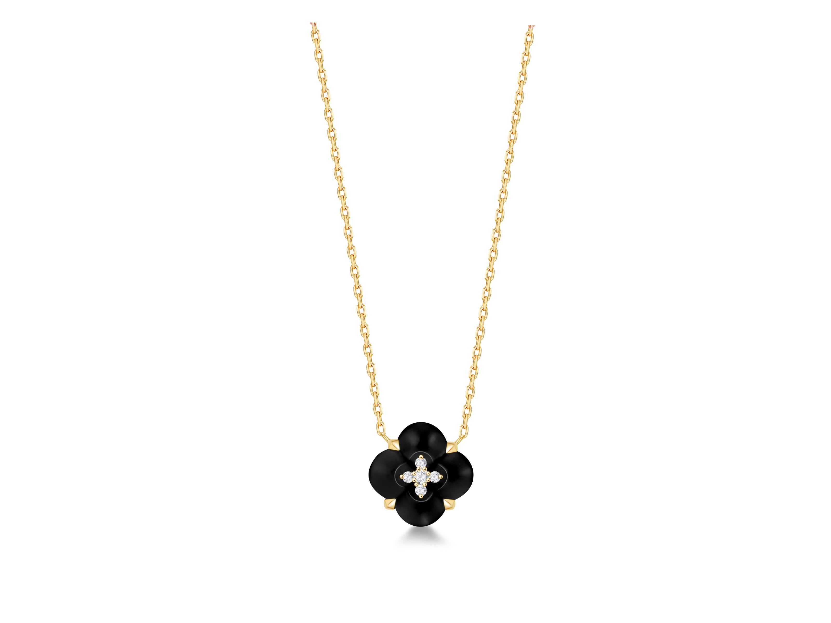Onyx and Diamond Necklace
