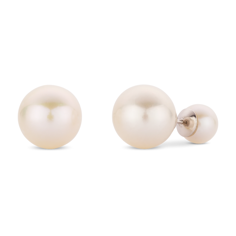CONTRASTS - Double Pearl Earrings