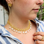 TRIBUTE TO KLIMT - Floral Garden Pearl Necklace