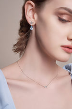 Aquamarine and Diamond EarringsAquamarine and Diamond Earrings