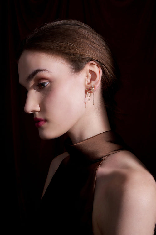 CONCERTO - Ruby and Diamond Earrings