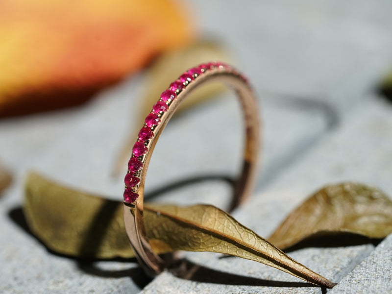 FOR HER -  Ruby and Rose Gold Ring