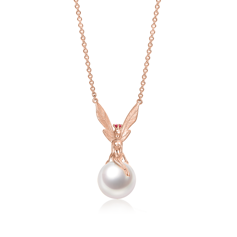 DATURA • Astra - Pink Sapphire and Pearl Necklace