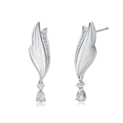 DATURA - ASTRA - Ohrringe mit Diamanten und Perlmutt