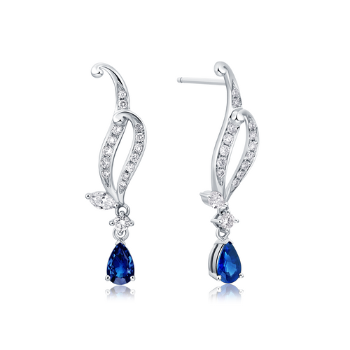 DATURA • Astra - Diamond and Sapphire Earrings