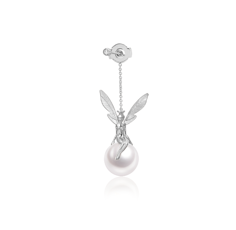 DATURA - ASTRA - Ohrring mit Perle und Diamanten