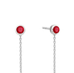 reshwater Pearl, Ruby and White Gold Earrings