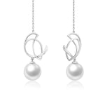 reshwater Pearl, Ruby and White Gold Earrings