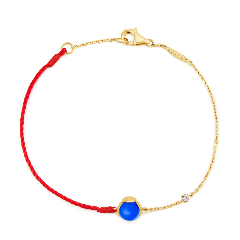 ROBIN - Blue Chalcedony and Gold Bracelet