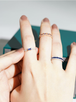 FOR HER - Sapphire, Diamond and White Gold Ring