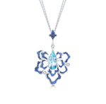 FLORA & FAUNA -  Aquamarine and Sapphire Necklace