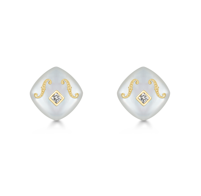 CONCERTO - Mother-of-Pearl and Diamond Earrings