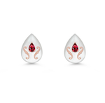 CONCERTO - Ruby and Mother-of-Pearl Earrings