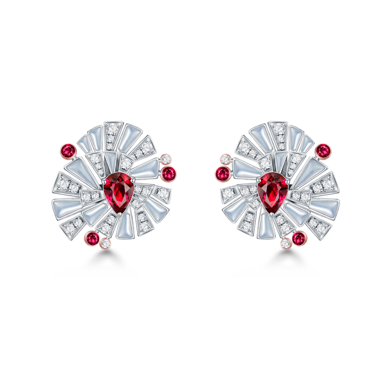 CONCERTO - Ruby and Diamond Earrings