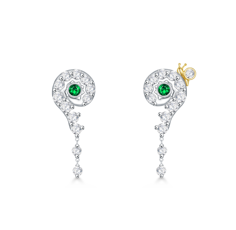 FLORA & FAUNA - Tsavorite and Diamond Earrings