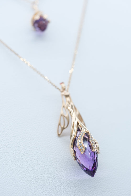 DATURA • ASTRA - Amethyst and Diamond Necklace