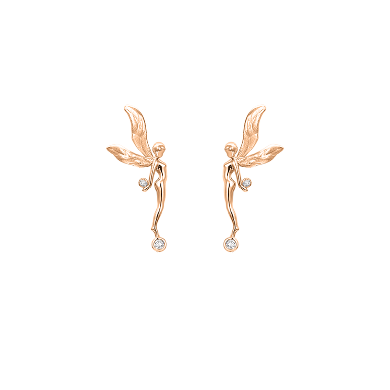 DATURA • Astra - Diamond and Rose Gold Earrings