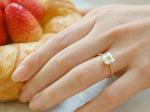 Mini Mother-of-Pearl and Yellow Diamond Ring