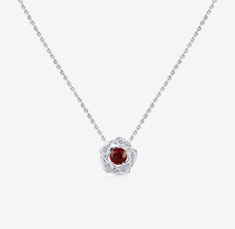 DATURA - BLOSSOM - Rubin- und Diamant-Halskette